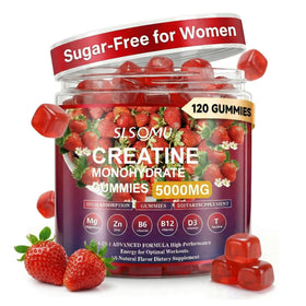 Flacon de gummies de créatine Slsomu 120 gummies vue de face