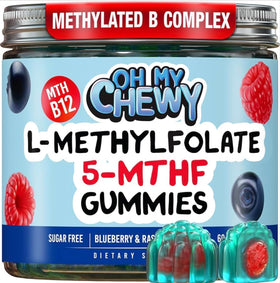 Flacon de Gummies de Folate L-Méthylé OH MY CHEWY avec 120 unités