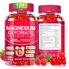 Flacon de gummies de magnésium glycinate Cytona 600mg, vue de face