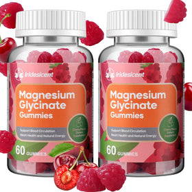 Flacon de gummies de magnésium glycinate IRIDESICENT avec 120 gummies