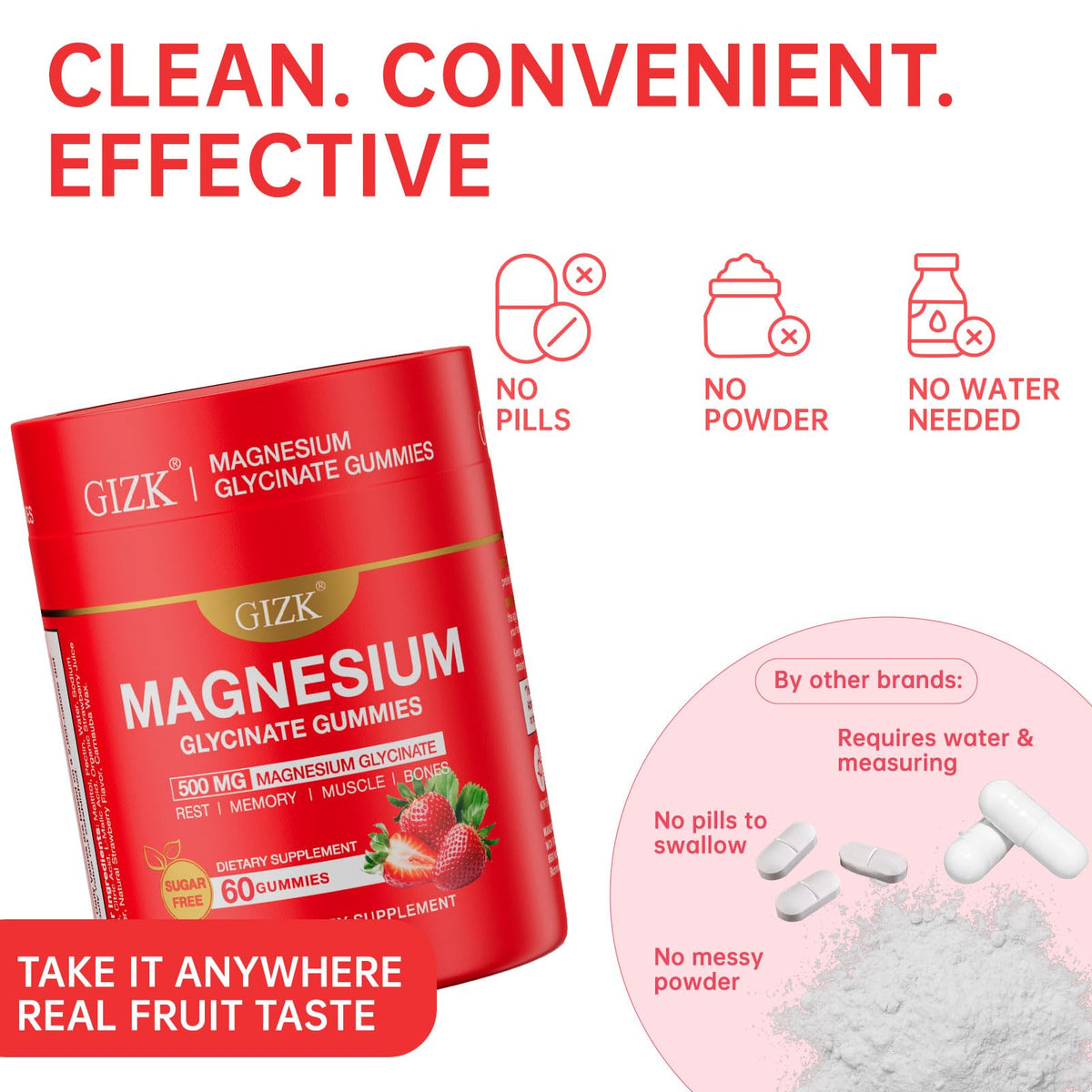 Flacon de gummies de magnésium glycinate SAYIDON ouvert