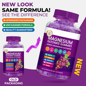 Flacon de gummies de magnésium glycinate Xytora sur fond blanc