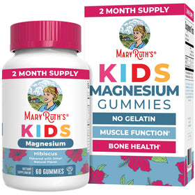 Flacon de gummies de magnésium MARYRUTH'S pour enfants, 60 unités