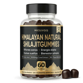 Flacon de gummies de Shilajit Himalayen MKSUVGQ 3000mg vue de face