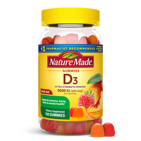 Flacon de Gummies de Vitamine D3 Nature Made 150 gélules