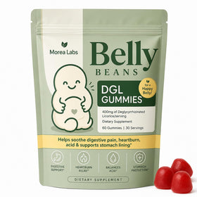 Flacon de gummies DGL de Morea Labs, 60 gummies au goût baie