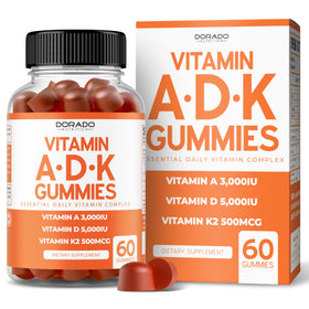 Flacon de gummies DORADO NUTRITION avec 60 gummies à la framboise bleue