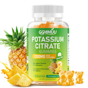Flacon de gummies GGMMUU Citrate de Potassium 1200mg, Ananas, 60 Comp.