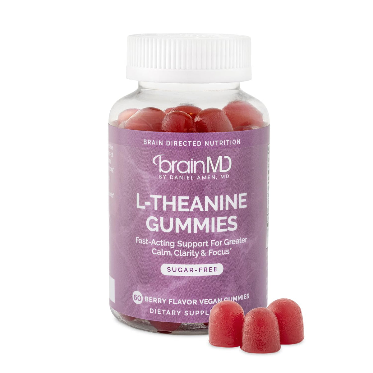 Flacon de Gummies L-Theanine BrainMD 60 unités