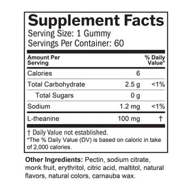 Flacon de Gummies L-Theanine BrainMD ouvert