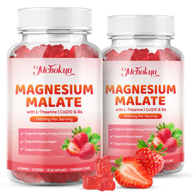 Flacon de gummies Mchokuu de magnésium malate 1000mg, vue de face