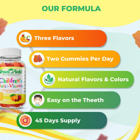 Flacon de gummies multivitamines halal ouvert montrant les gummies
