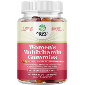 Flacon de gummies multivitamines pour femmes Natures Craft, 90 pièces