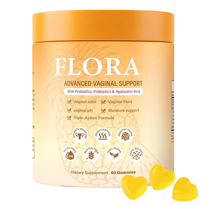 Flacon de gummies MZXDXZE de soutien vaginal avancé, 60 unités