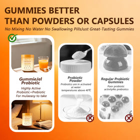Flacon de gummies MZXDXZE ouvert, vue de dessus