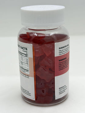 Flacon de gummies NATISLAND ouvert avec gummies visibles