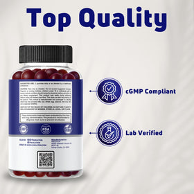 Flacon de gummies NUELATION avec étiquette de qualité et d'origine