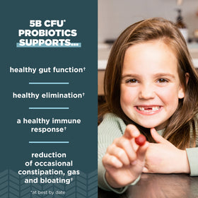Flacon de gummies probiotiques pour enfants Ancient Nutrition ouvert