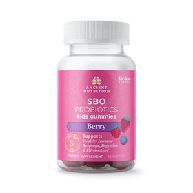 Flacon de gummies probiotiques pour enfants Ancient Nutrition, saveur baie, contenant 30 gummies