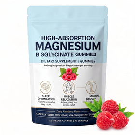 Flacon de gummies SERSANVE de magnésium bisglycinate 400mg, vue de face