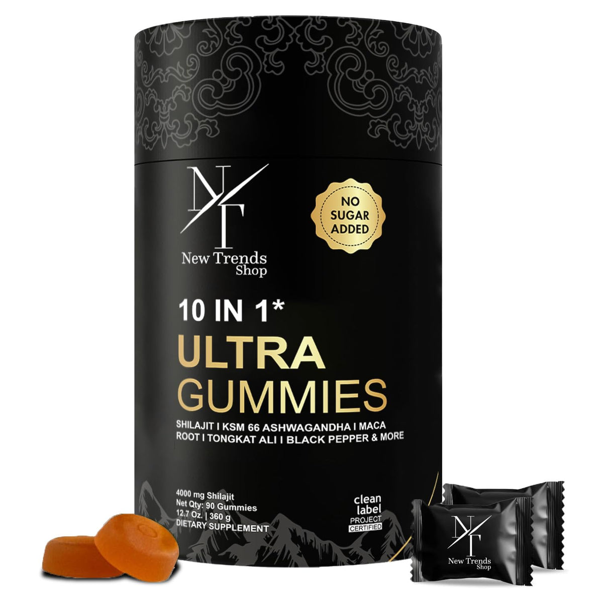 Flacon de gummies Shilajit New Trends Shop vue de face