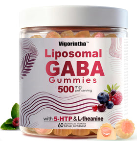 Flacon de gummies Vigorintha GABA L-Theanine 5-HTP 60 unités