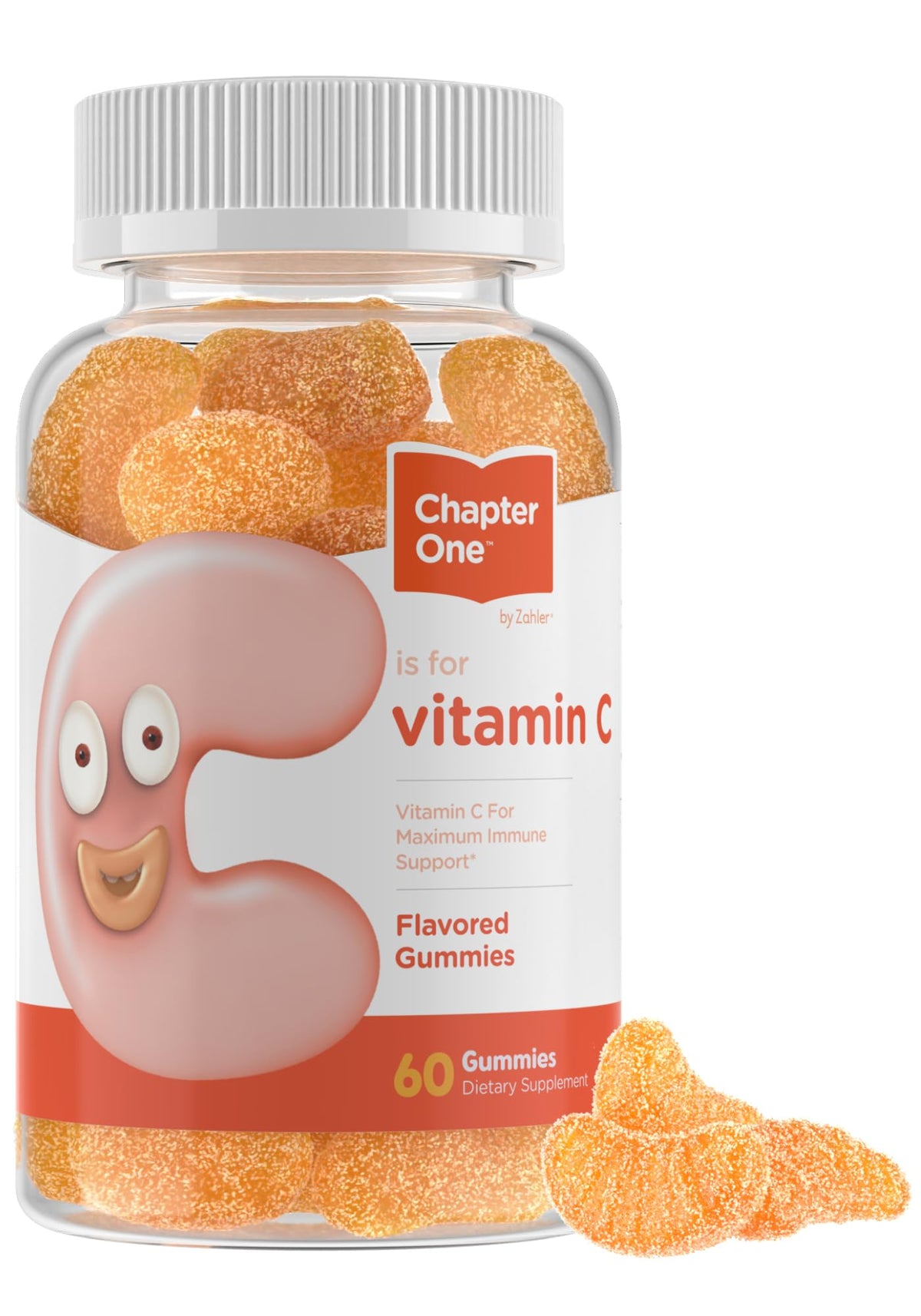 Flacon de Gummies Vitamine C Zahler 125 mg, 60 bonbons gélifiés