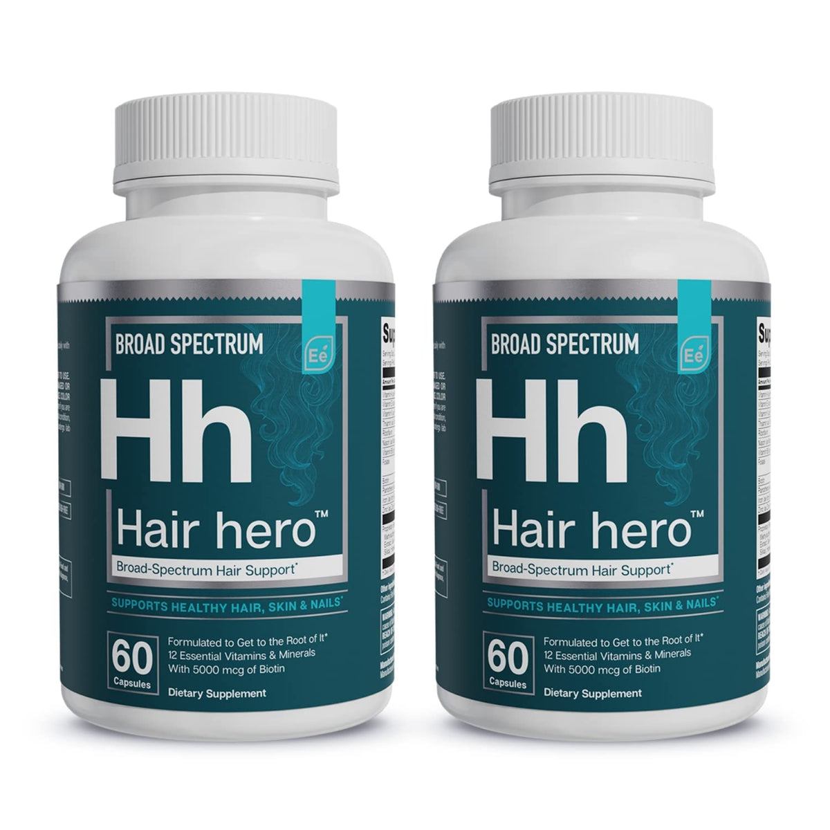 Flacon de Hair Hero Essential Elements avec 60 vitamines pour cheveux