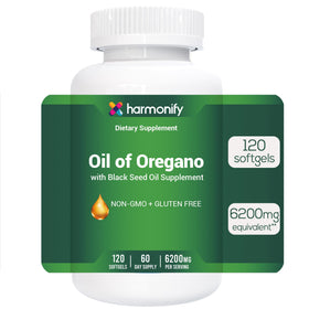 Flacon de HARMONIFY Huile d'Origan et Huile de Graines Noires 120 gélules