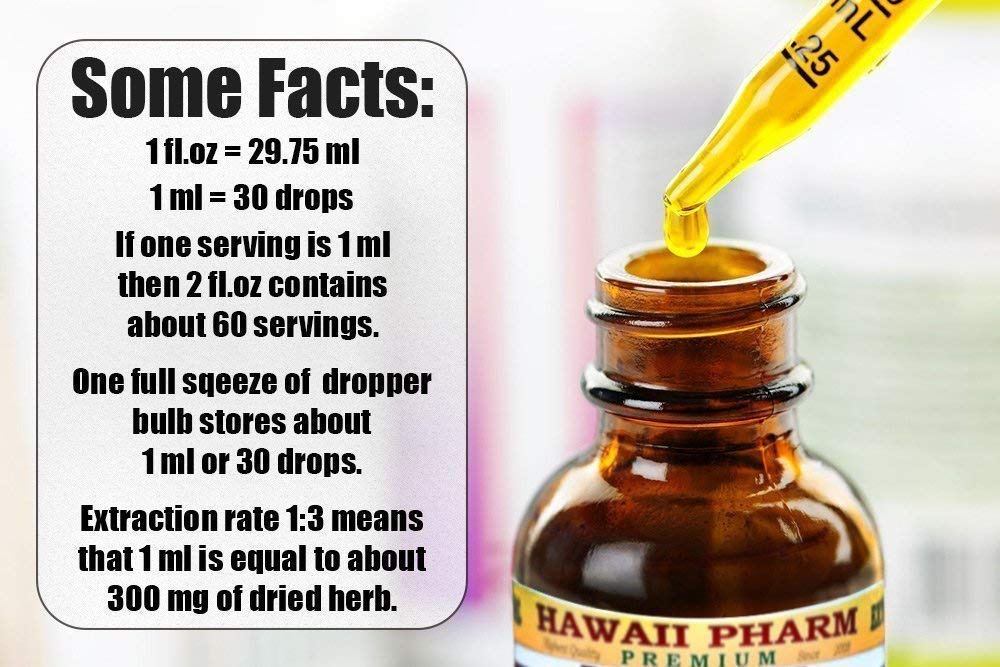Flacon de Hawaii Pharm Gotu Kola extrait liquide sur fond blanc