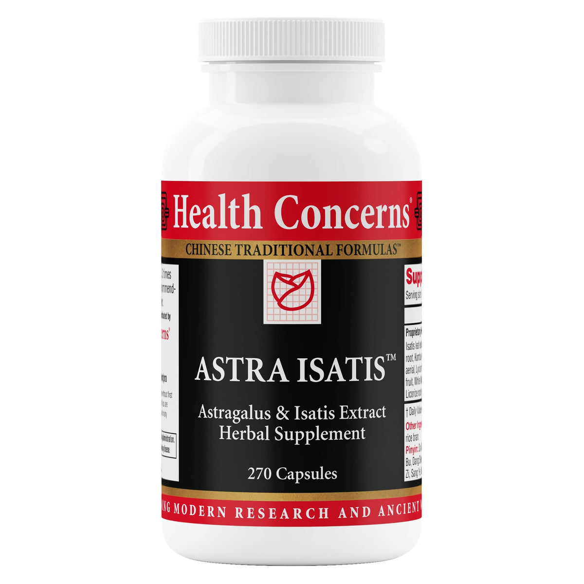 Flacon de Health Concerns Astra Isatis avec 270 capsules
