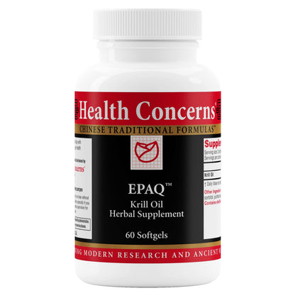 Flacon de Health Concerns EPAQ avec 60 gélules molles