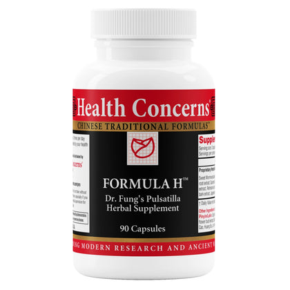 Flacon de Health Concerns Formule H avec 90 capsules végétales