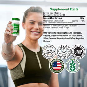 Flacon de Health Thru Nutrition Magnésium Glycinate 240 gélules