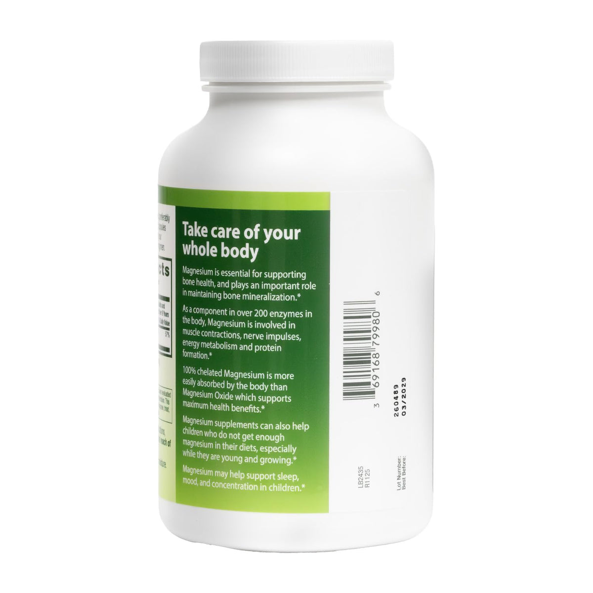 Flacon de HealthA2Z avec capsules de Magnésium Glycinate