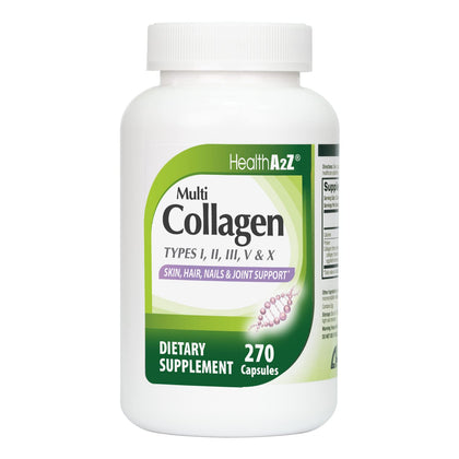 Flacon de HealthA2Z Multi Collagène 270 capsules vue de face