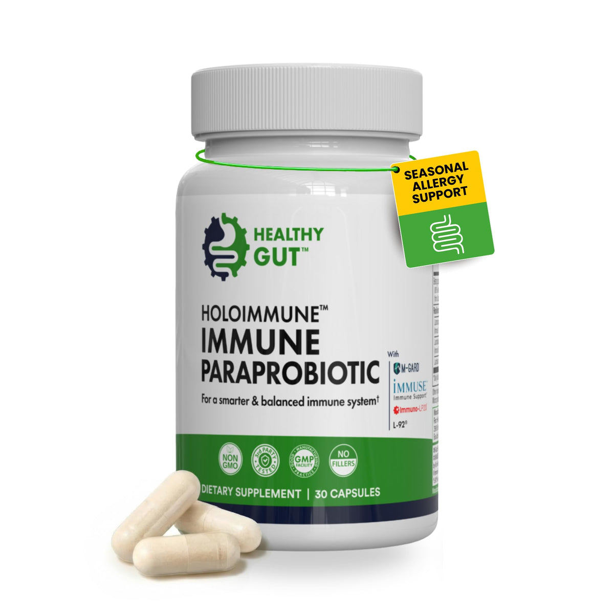 Flacon de Healthy Gut HoloImmune 30 portions, vue de face