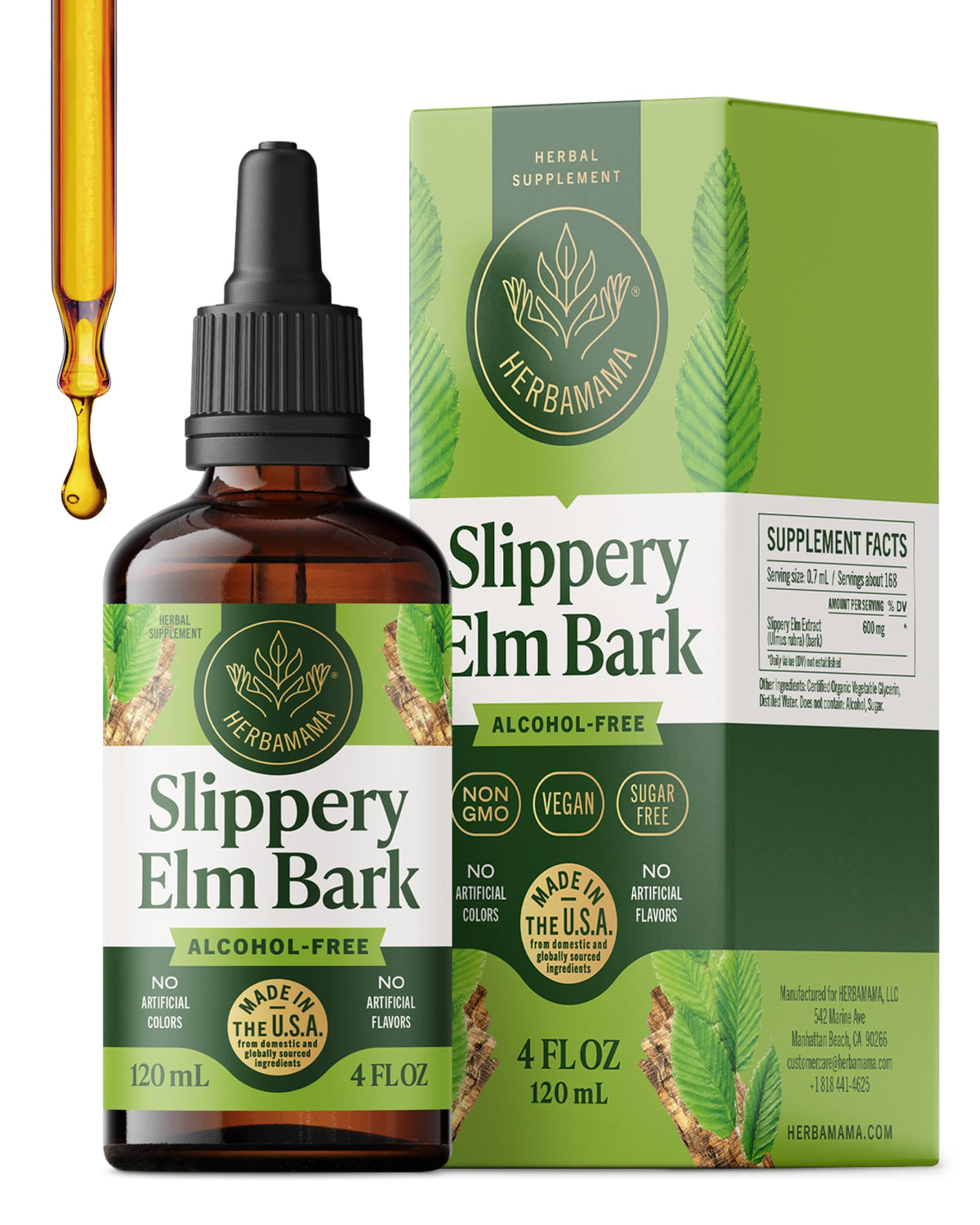 Flacon de HERBAMAMA Slippery Elm 281g vue de face