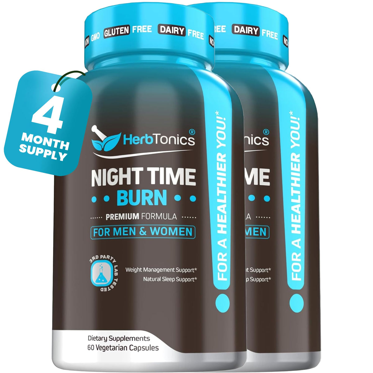 Flacon de Herbtonics Sommeil et Métabolisme 120 capsules