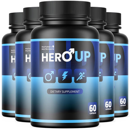 Flacon de HeroUP - Capsules végétales de Nature’s NutriWave, 60 comprimés
