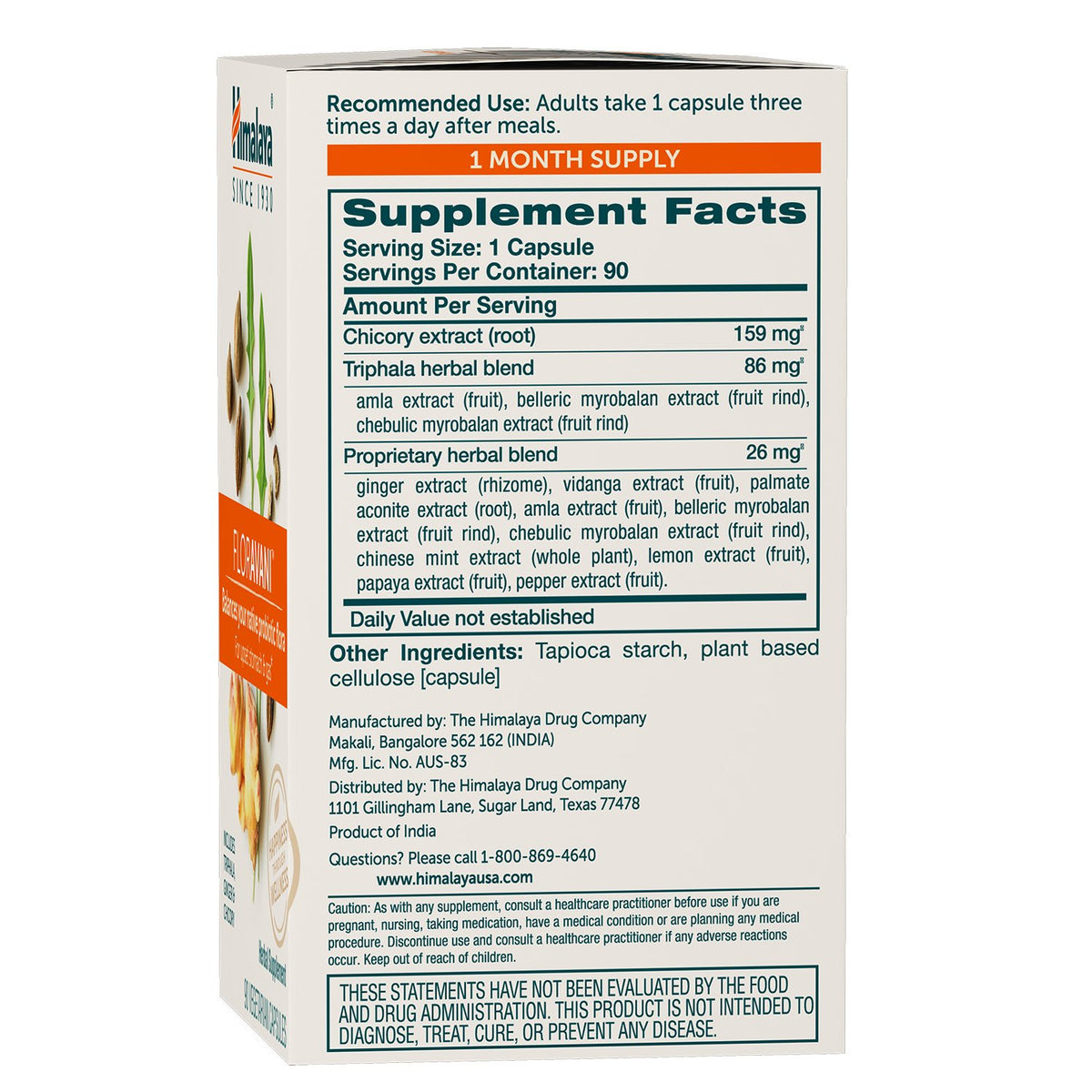 Flacon de Himalaya FlorAvani avec capsules visibles
