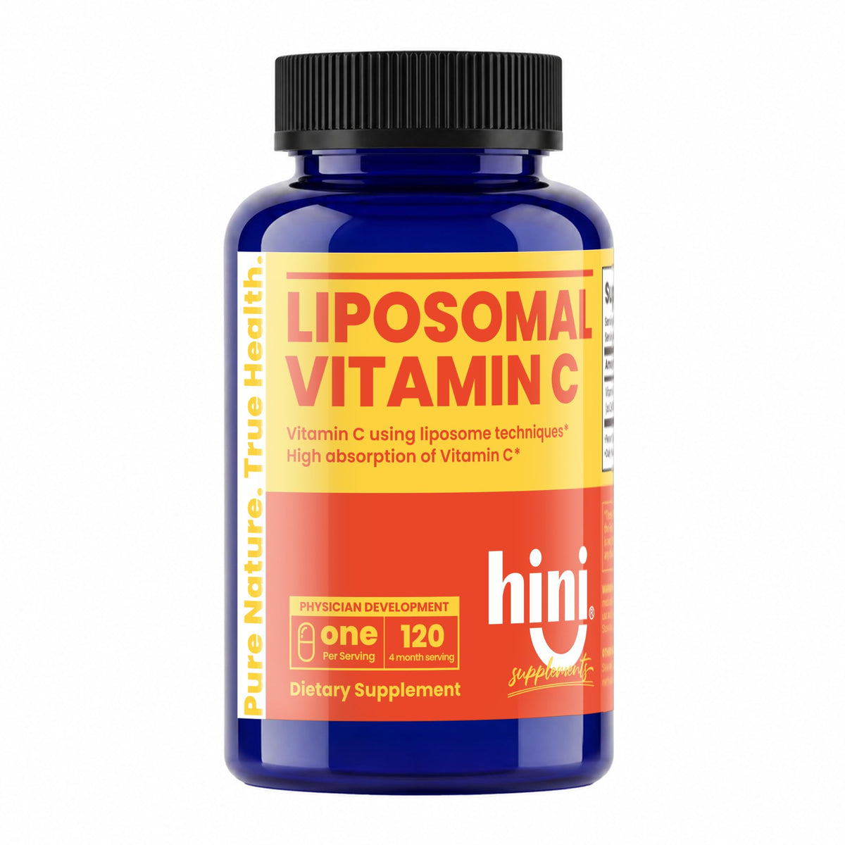 Flacon de HINI Vitamine C Liposomale 500mg avec 120 capsules