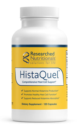 Flacon de HistaQuel de Researched Nutritionals avec 120 capsules