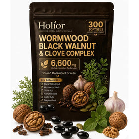Flacon de Holior Health avec 300 gélules de mélange d'herbes