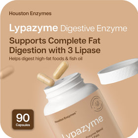 Flacon de Houston Enzymes Lypazyme avec capsules