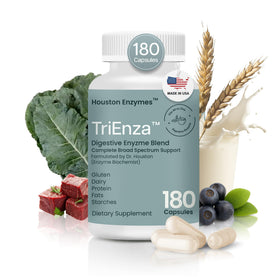 Flacon de Houston Enzymes TriEnza avec 180 capsules