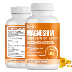 Flacon de Hovika Magnésium Glycinate 400mg avec 60 capsules vegan