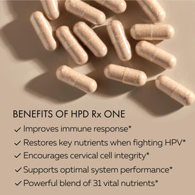 Flacon de HPD Rx ONE Complément Alimentaire avec étiquette visible
