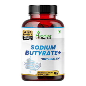 Flacon de Humming Herbs Capsules de Butyrate de Sodium 4-en-1 vue de face