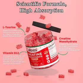 Flacon de Hurdilen Gummies de créatine avec dosage recommandé